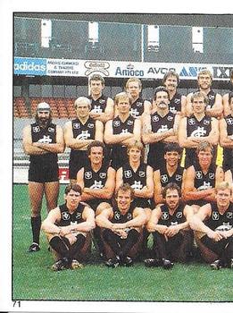 1984 Scanlens VFL Stickers #71 Carlton Blues Team Front